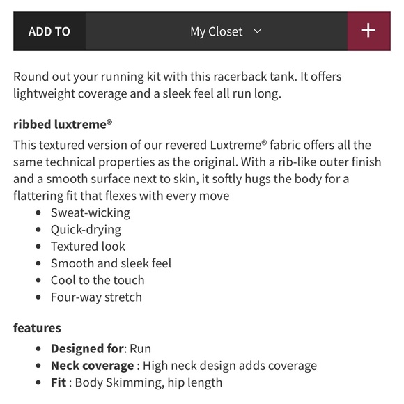 Lululemon Base Pace Ribbed Tank Top Raspberry Cream size 8 - Picture 4 of 8